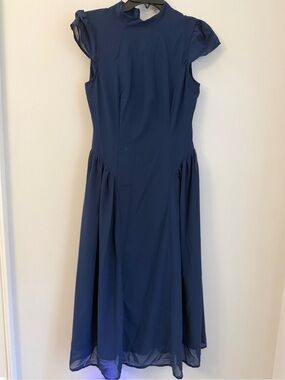 RIHOAS Womens Small Navy blue Midi Dress NWT A024